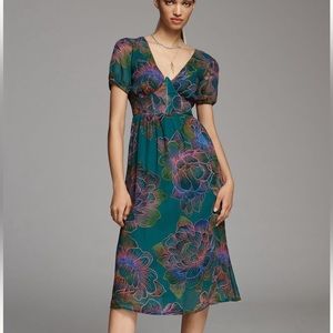 Farm Rio x Anthropologie Puff-Sleeve Corset Dress